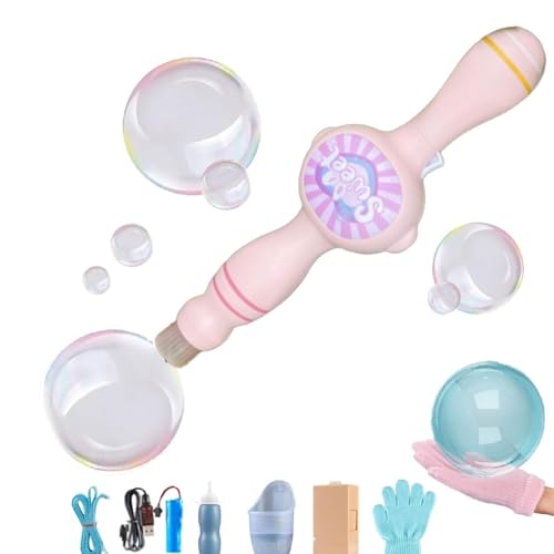 Smoke bubble machine elastic magic wand - pink